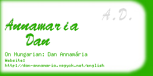 annamaria dan business card
